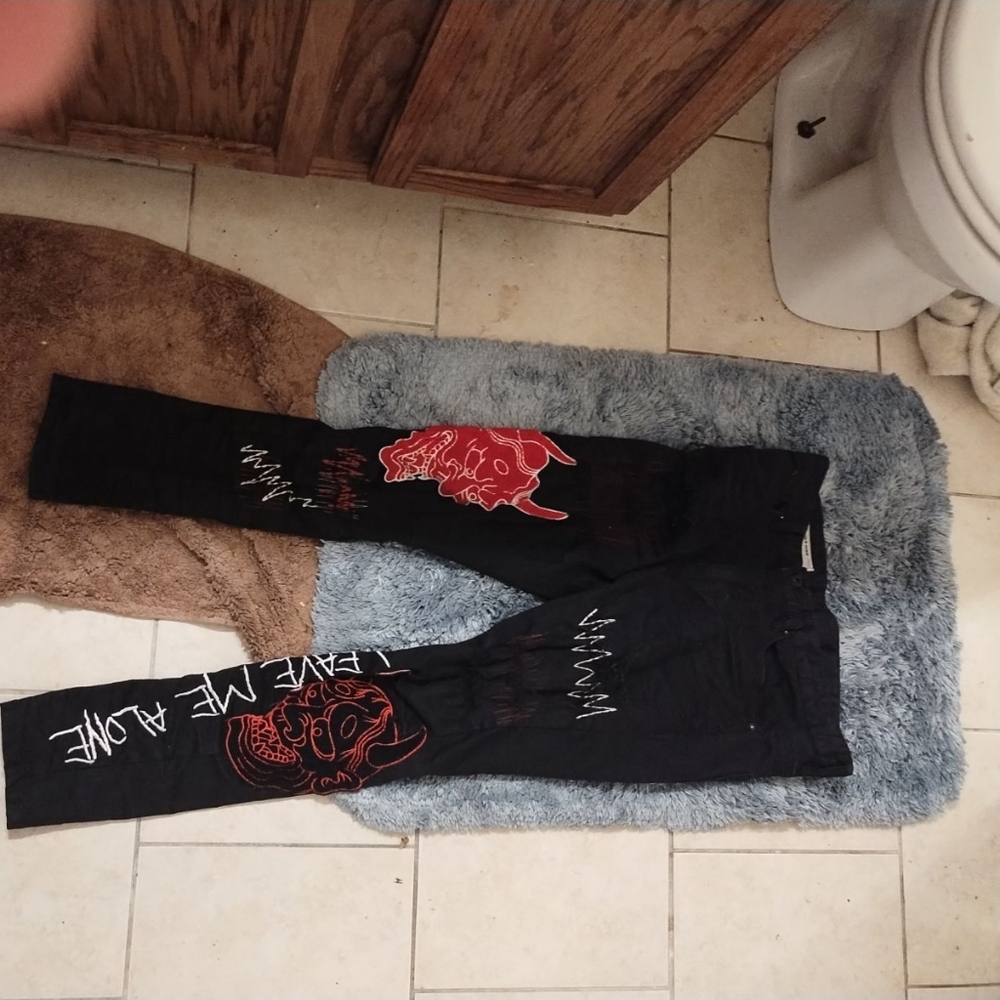 Smoke rising black jeans size 32/32